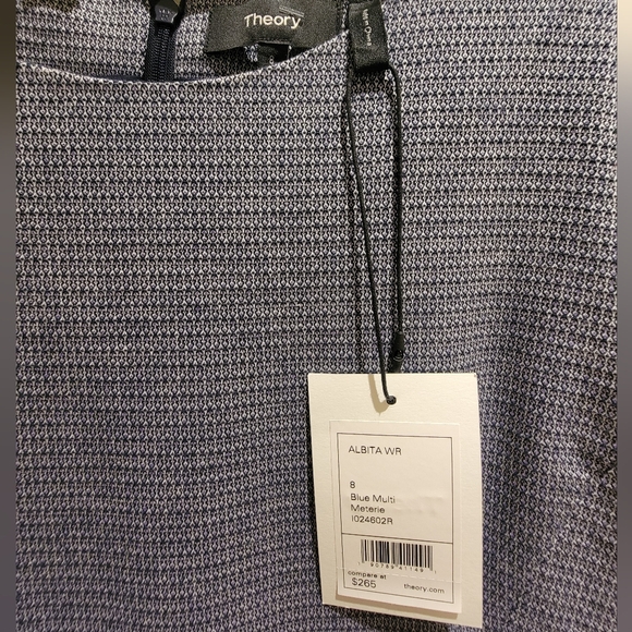 BNWT Theory Albita dress size 8 dark blue - Picture 3 of 4
